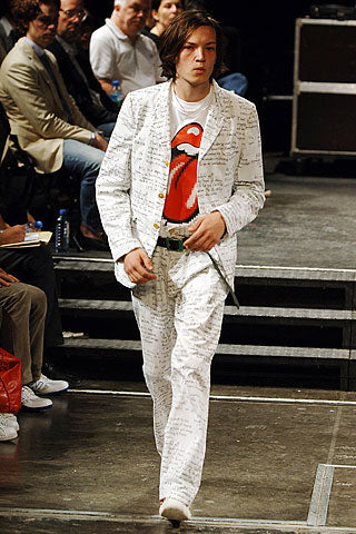 COMME des GARÇONS HOMME PLUS 'RIP & TONGUE' THE ROLLING STONES TANK TOP