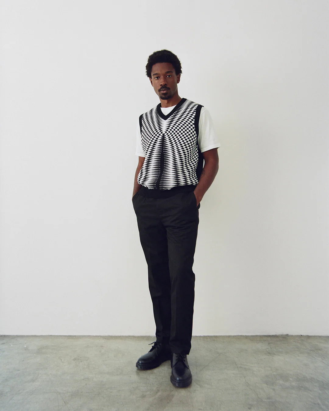 STUSSY PSYCHEDELIC CHECK KNIT VEST