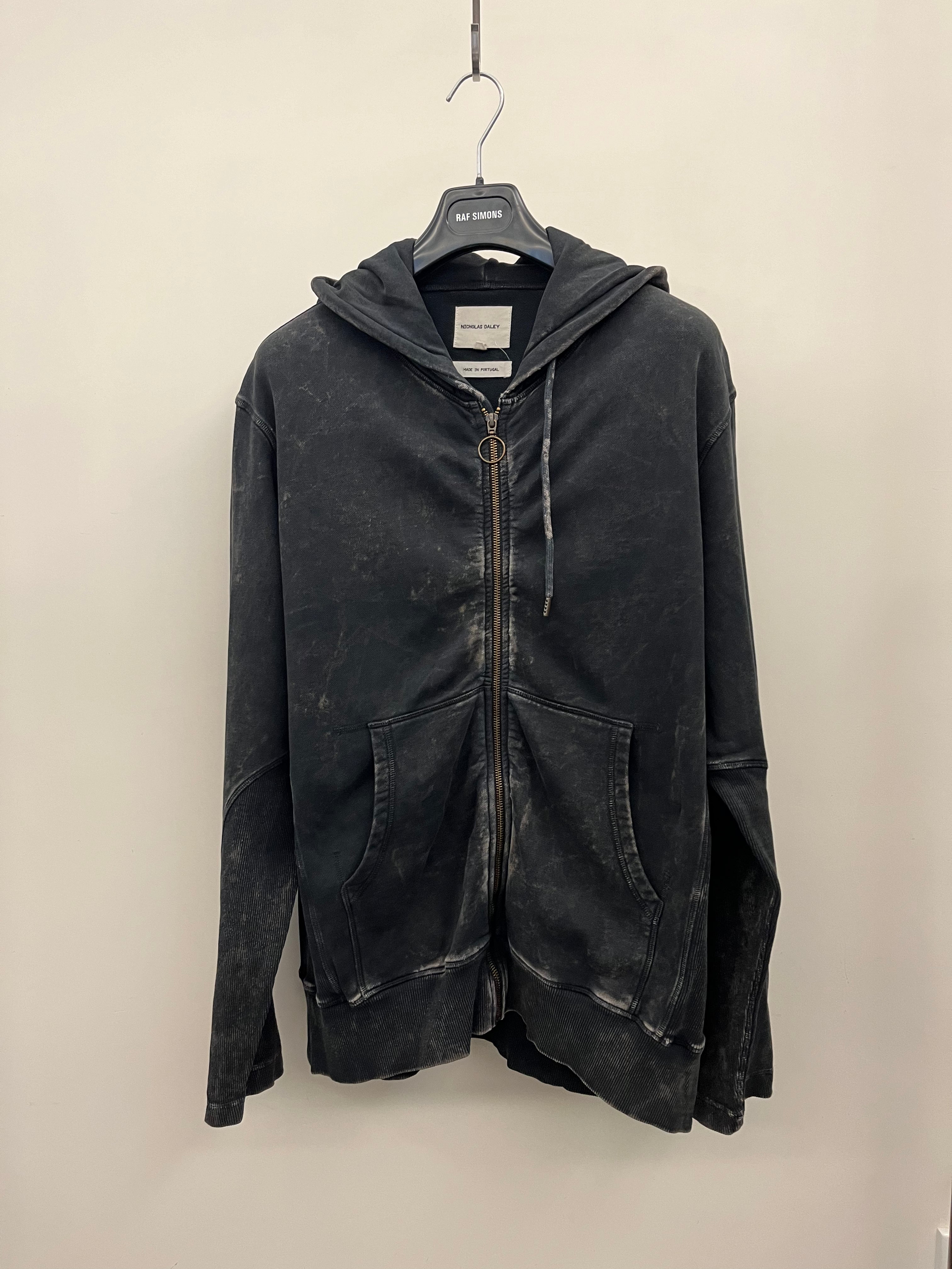 NICHOLAS DALEY RAIN DROP ZIP-UP HOODIE