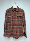 ORVIS RED AND GREEN HEAVYWEIGHT FLANNEL SHIRT WITH CHEST POCKETS