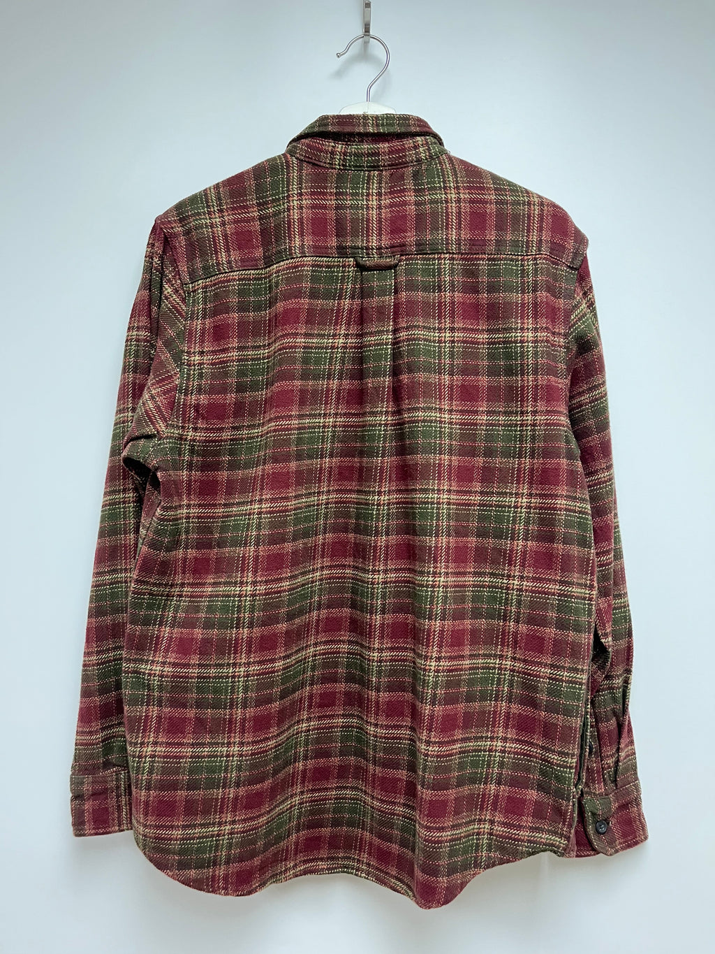 ORVIS RED AND GREEN HEAVYWEIGHT FLANNEL SHIRT WITH CHEST POCKETS