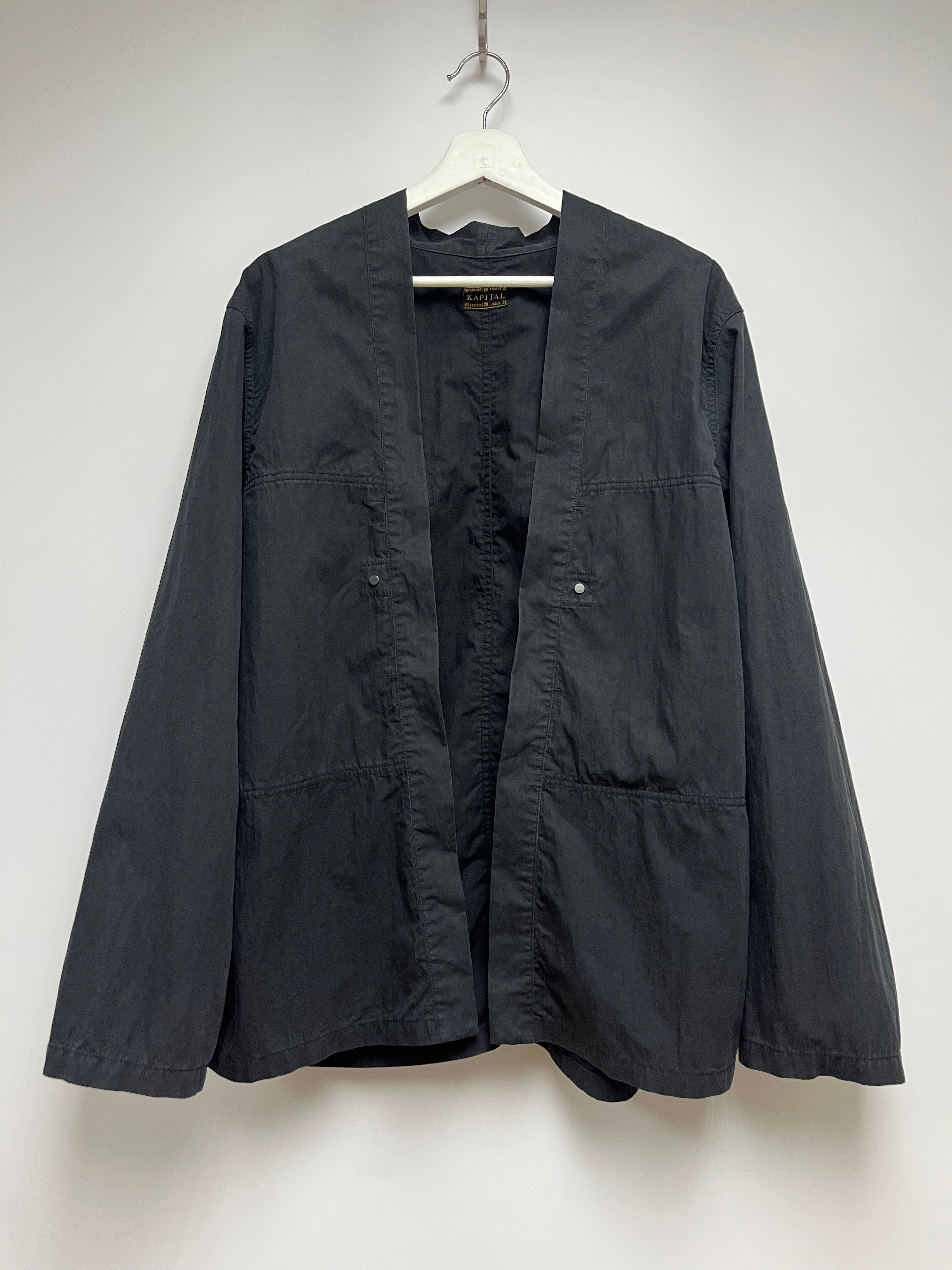 KAPITAL BLACK KIMONO STYLE JACKET