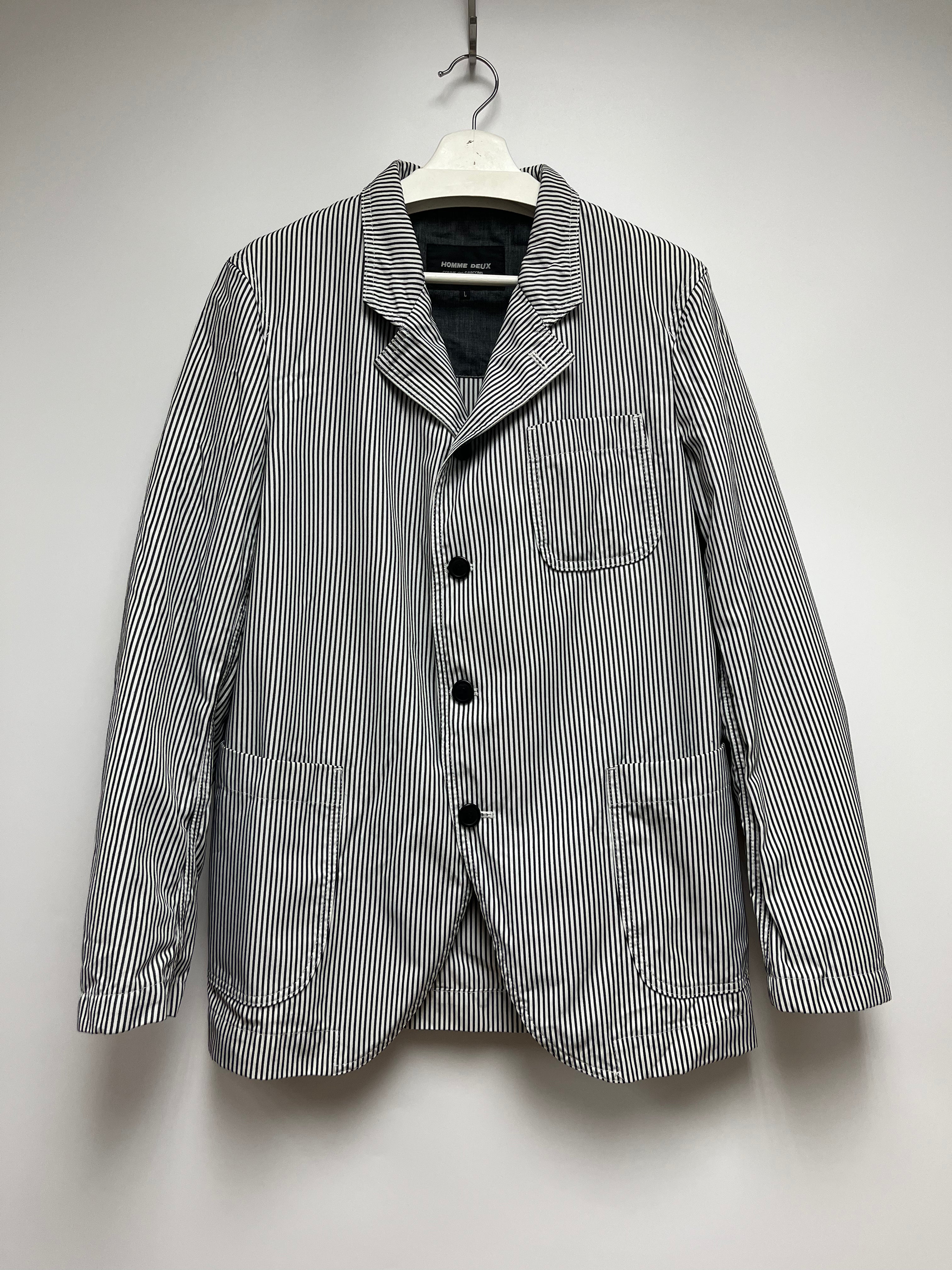 COMME des GARÇONS HOMME DEUX STRIPED BLAZER