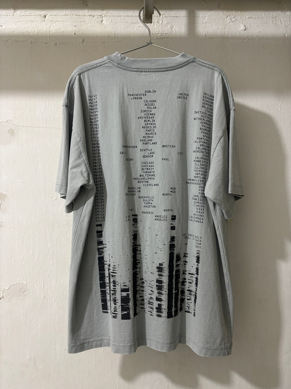 2025 NINE INCH NAILS PEEL IT BACK TOUR CROWD TEE