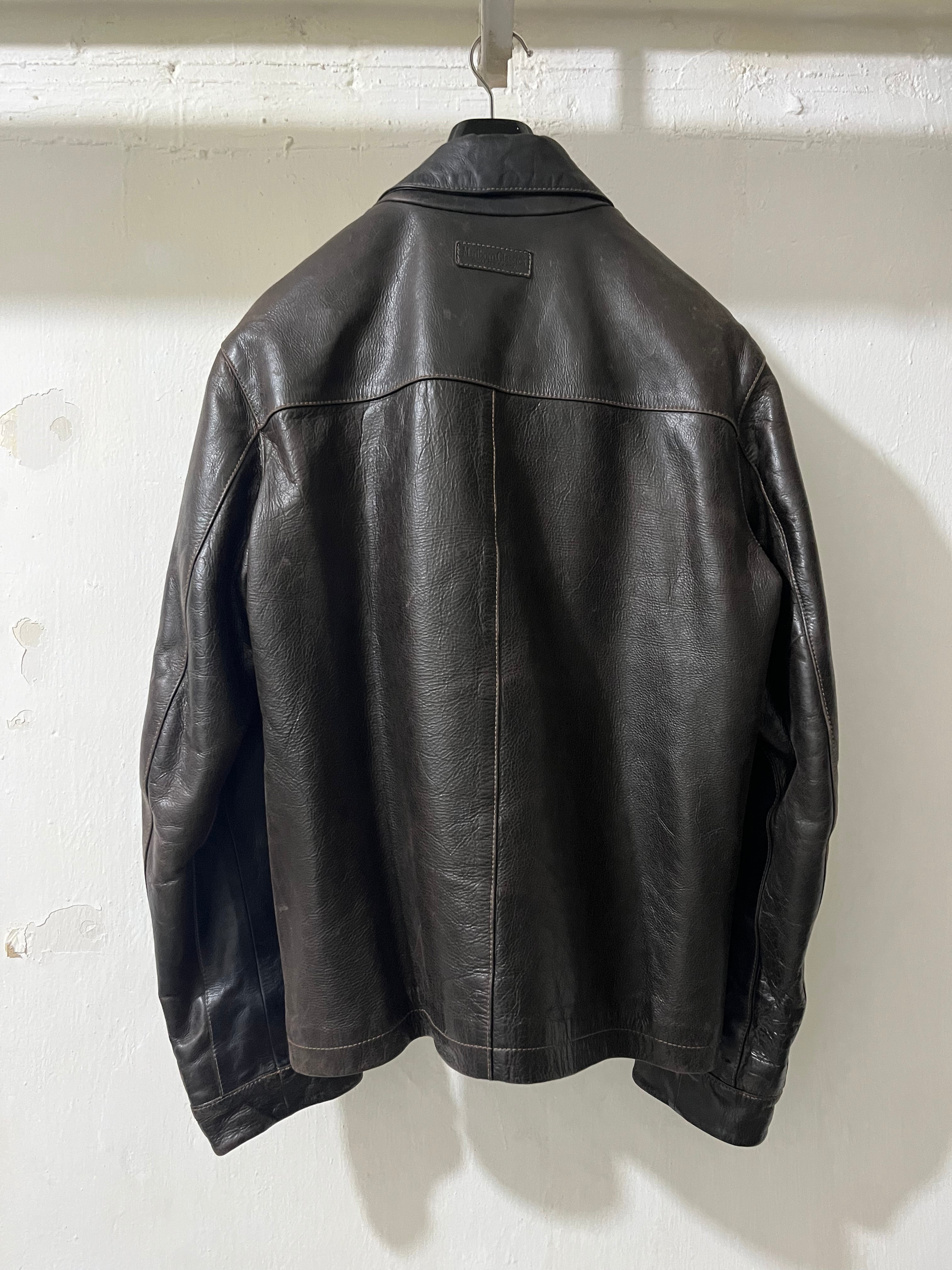 1990S MARLBORO CLASSICS LEATHER JACKET