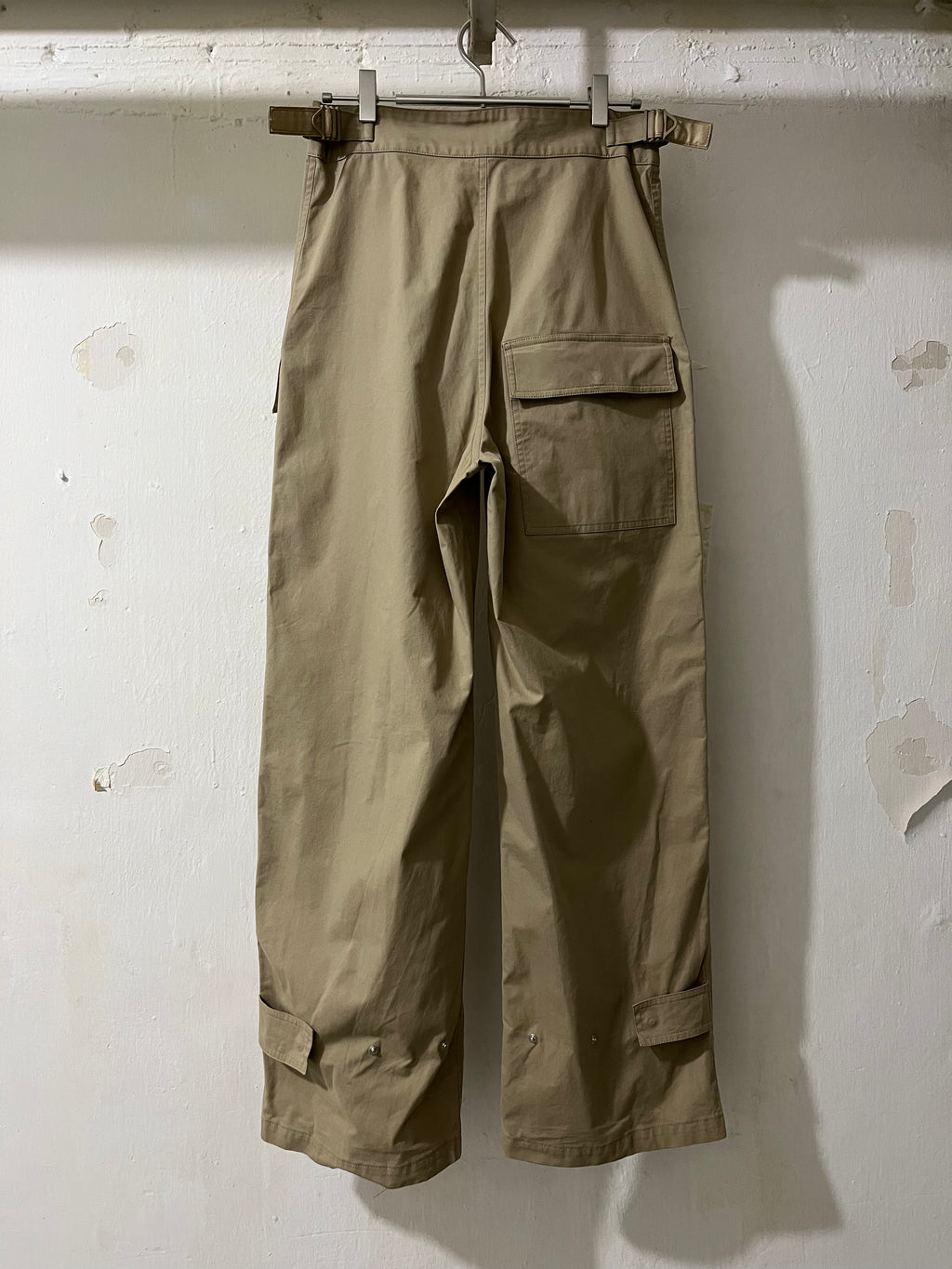 FW20 BOTTEGA VENETA BEIGE WIDE PANTS