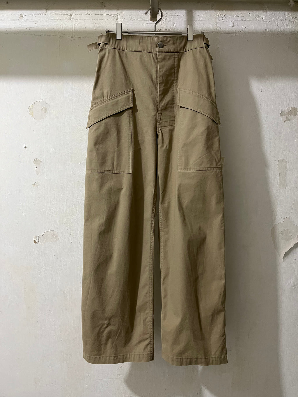 FW20 BOTTEGA VENETA BEIGE WIDE PANTS