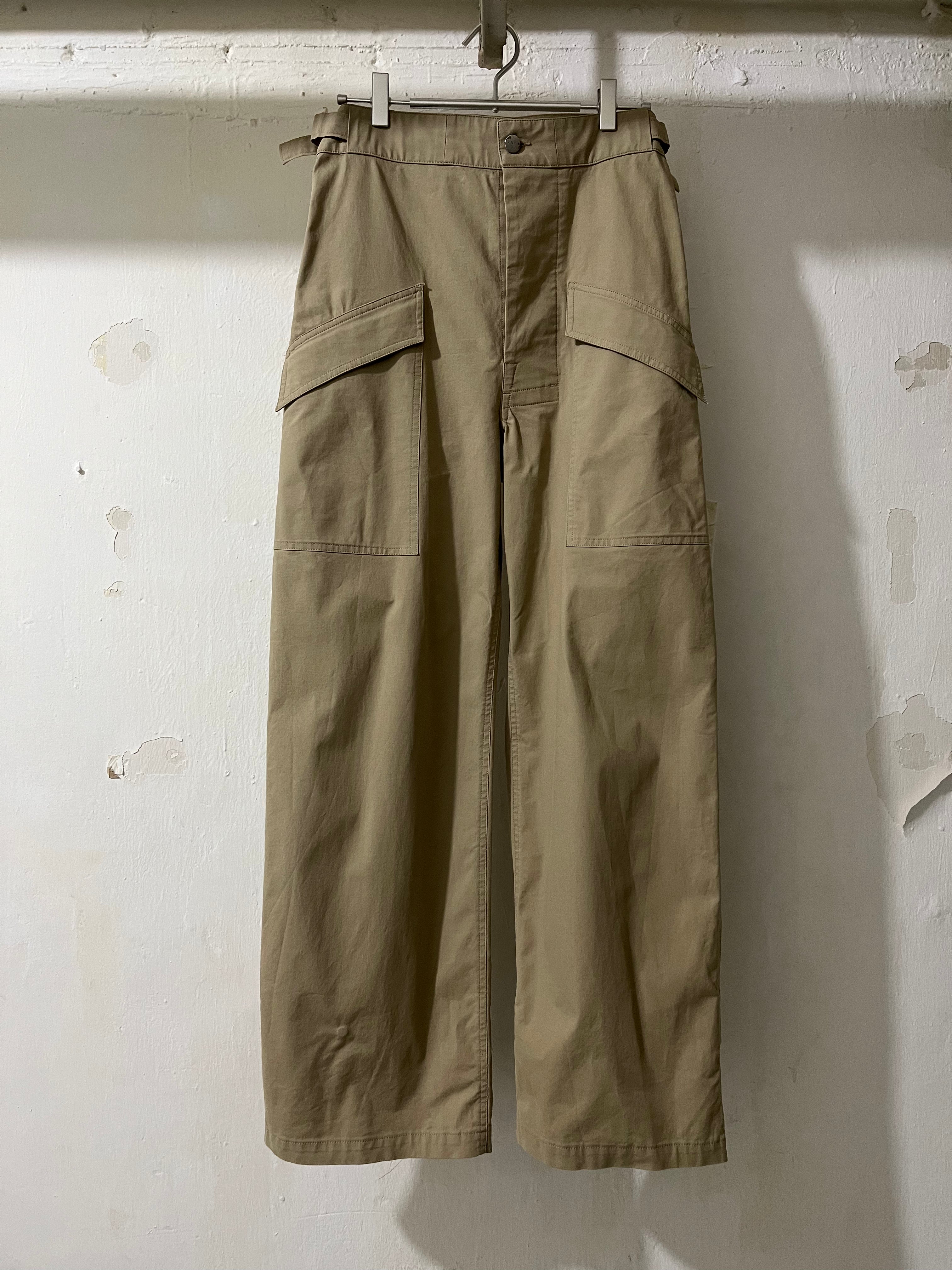 FW20 BOTTEGA VENETA BEIGE WIDE PANTS