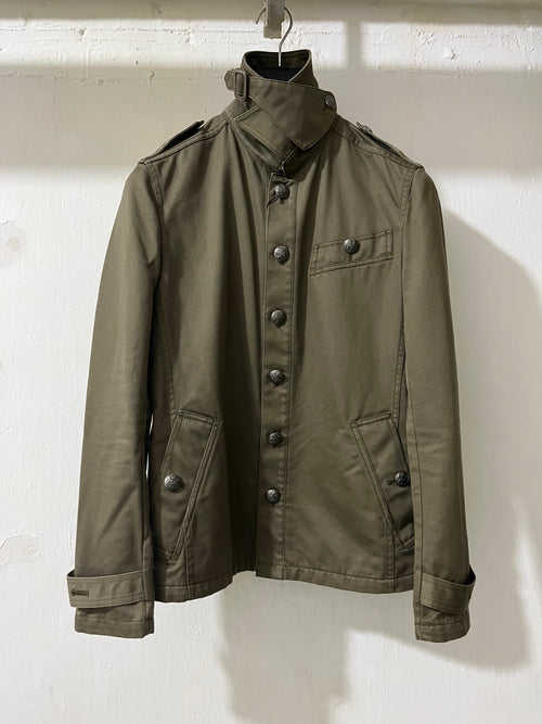 KHAKI MILITARY JACKET IN NAPOLEON STYLE