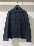 BLACK SHIRT JACKET WITH CHEST POCKETS