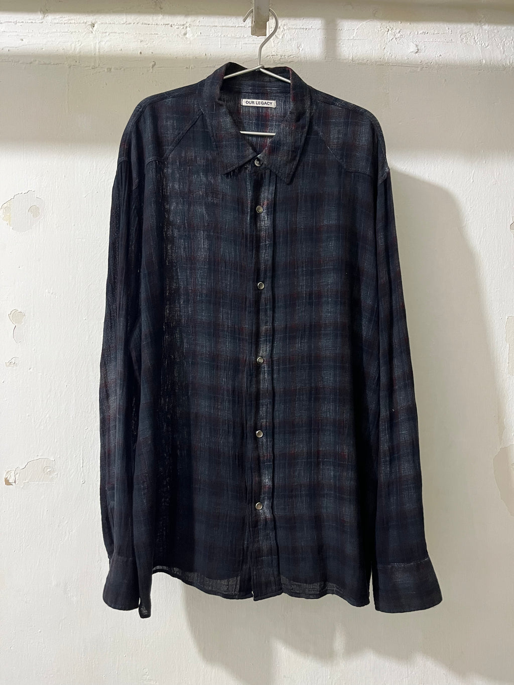 PLAID OUR LEGACY SHIRT RED/BLUE NET CHECK