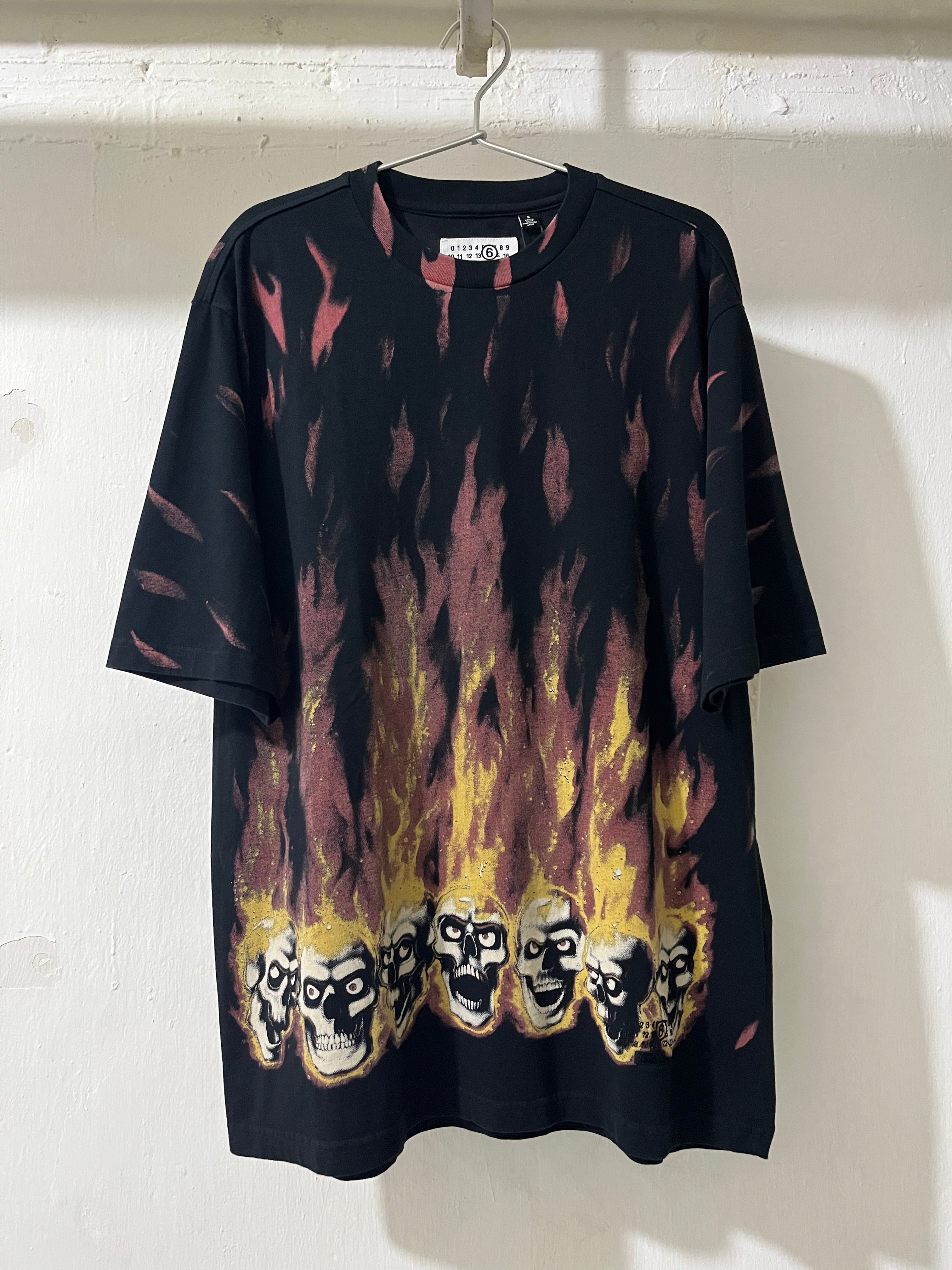 SS24 SUPREME x MM6 LIQUID BLUE OVERSIZED T-SHIRT