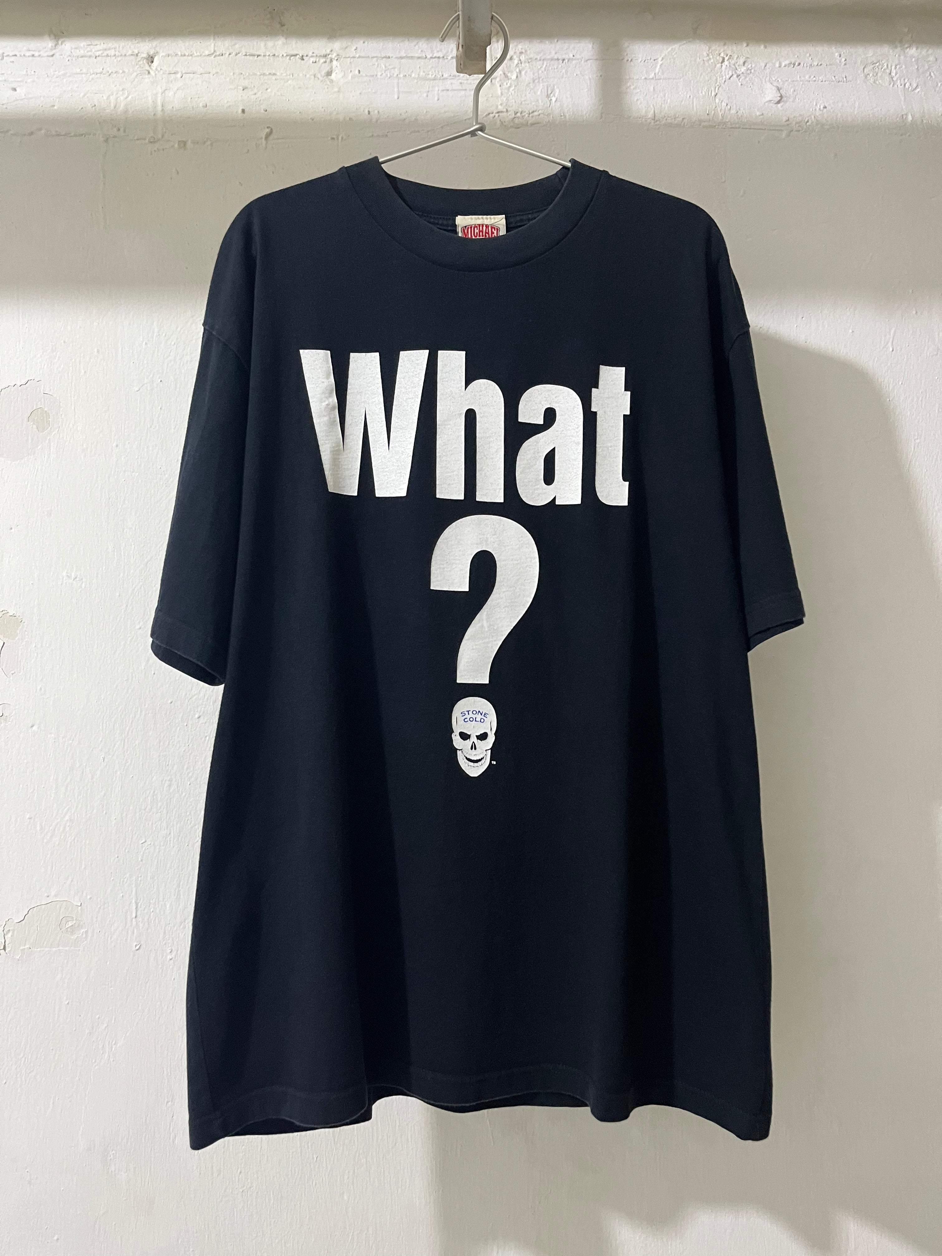 VINTAGE MICHAEL ATHLETIC DEPT. 2002 'STONE COLD WHAT?' T-SHIRT