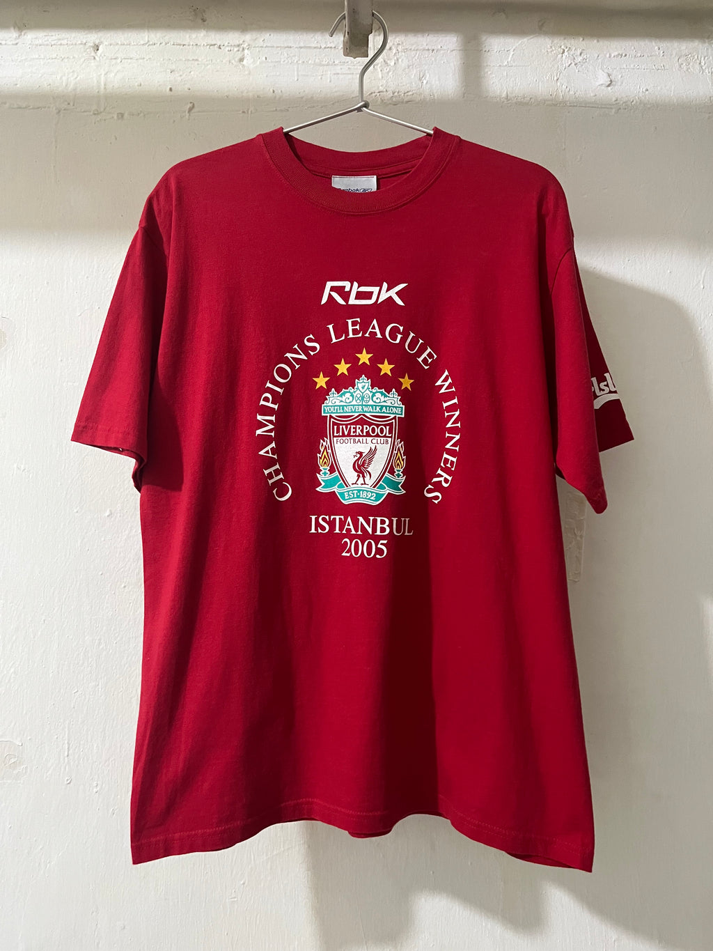 REEBOK LIVERPOOL ISTANBUL 2005 CHAMPIONS LEAGUE WINNERS T-SHIRT