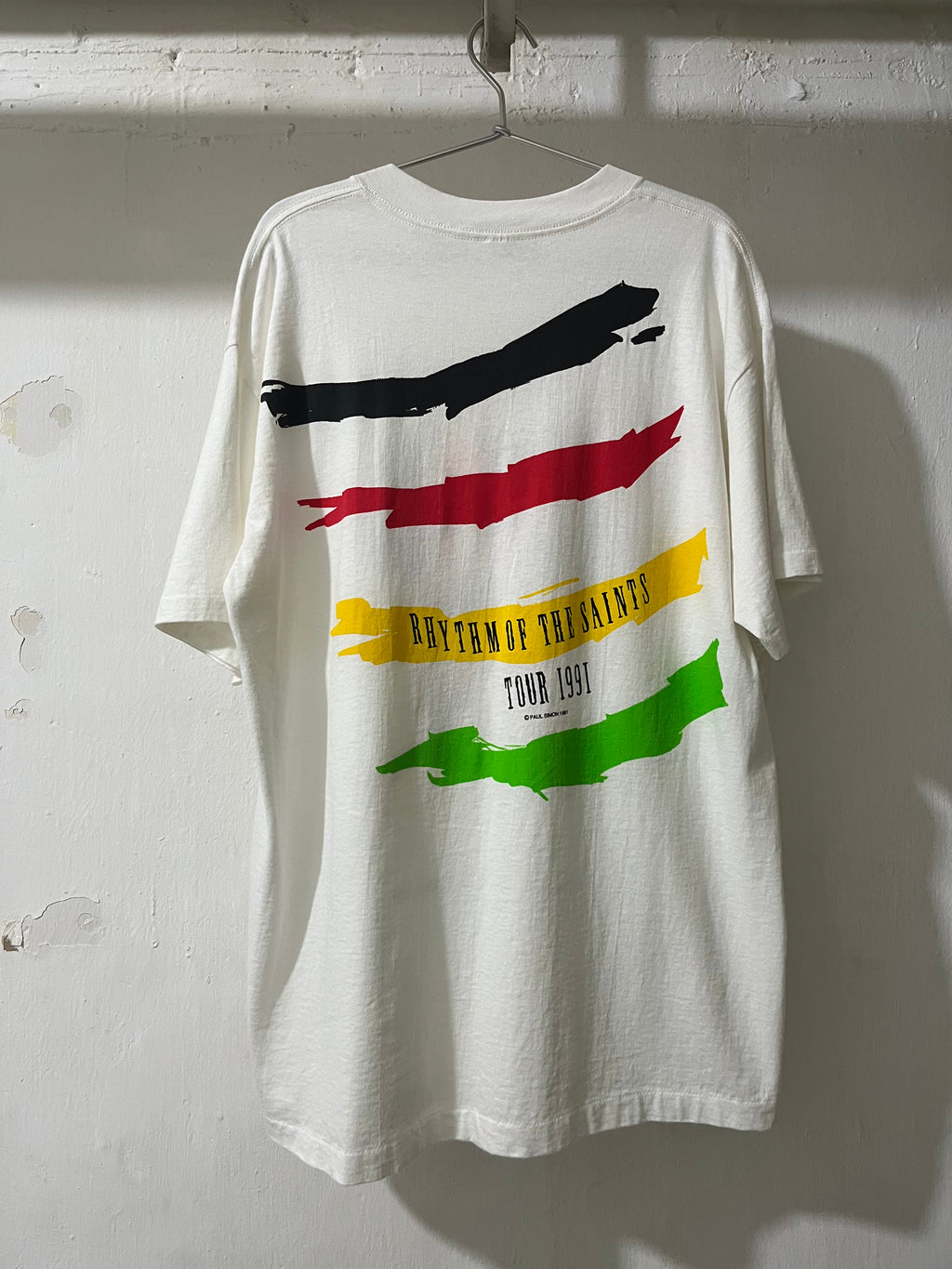 VINTAGE TEE JAYS 1991 'PAUL SIMON RHYTHM OF THE SAINTS' T-SHIRT