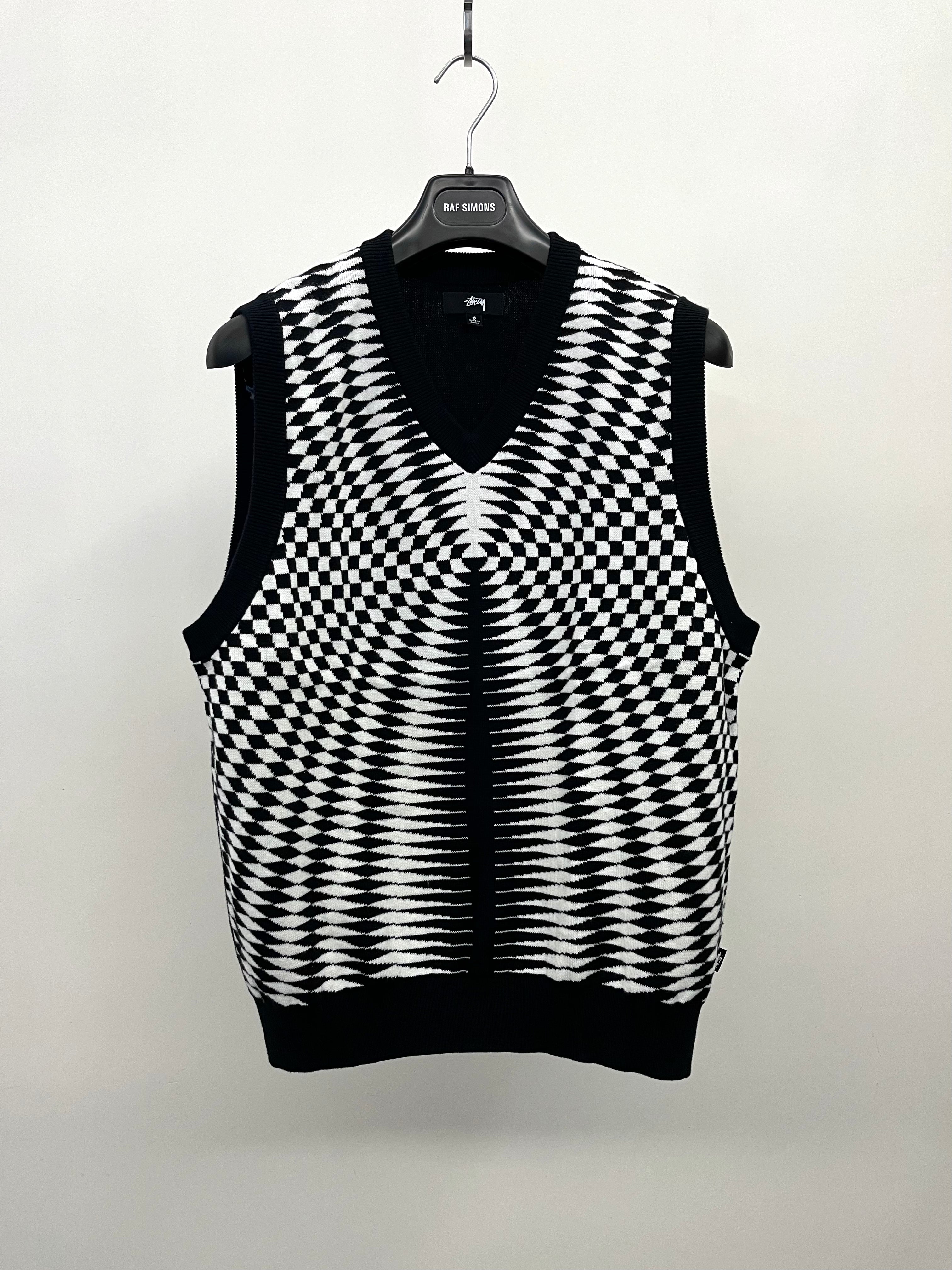 STUSSY PSYCHEDELIC CHECK KNIT VEST