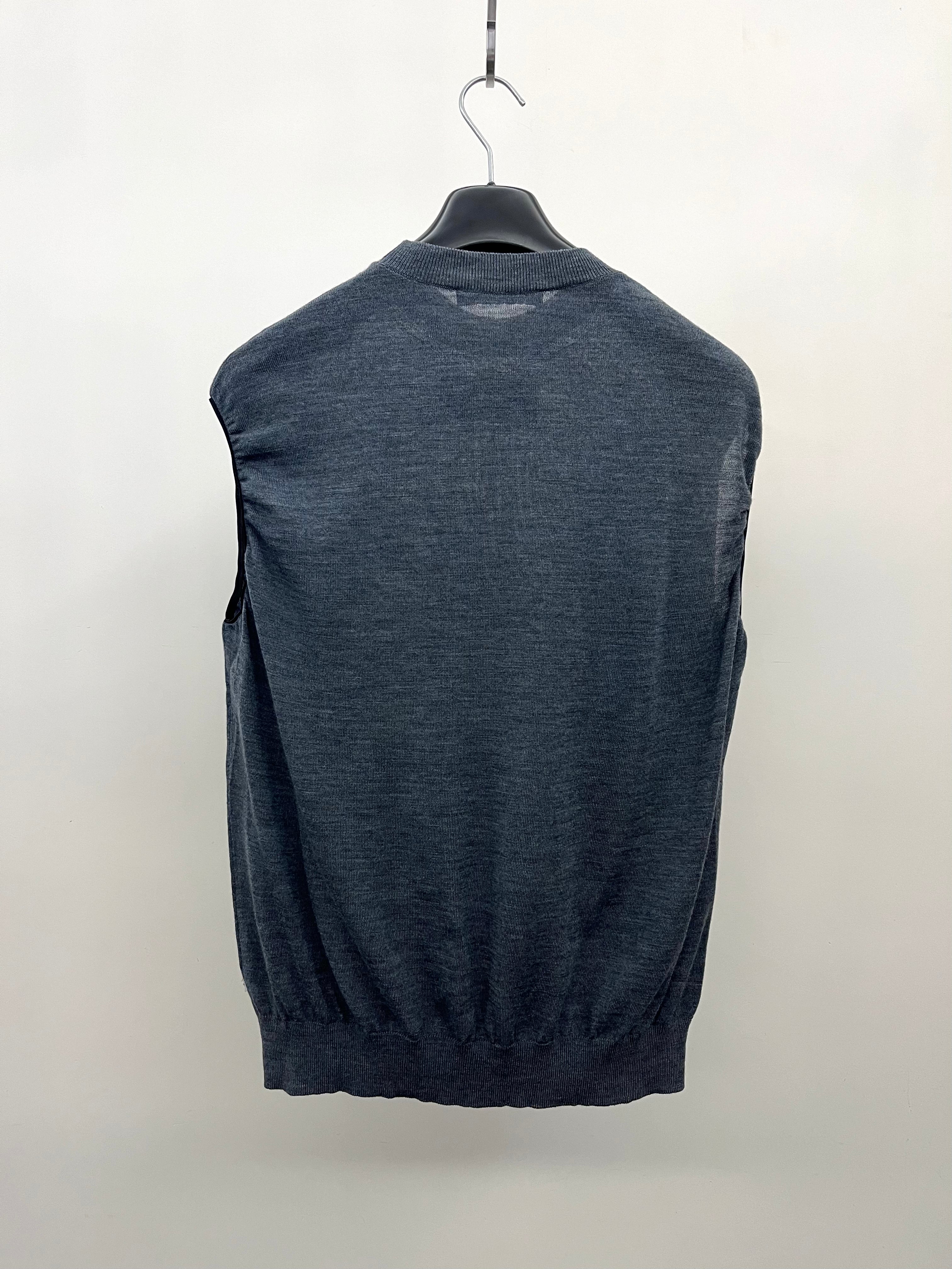 RAF SIMONS WOMEN'S SLEEVELESS FINE KNIT SWEATER