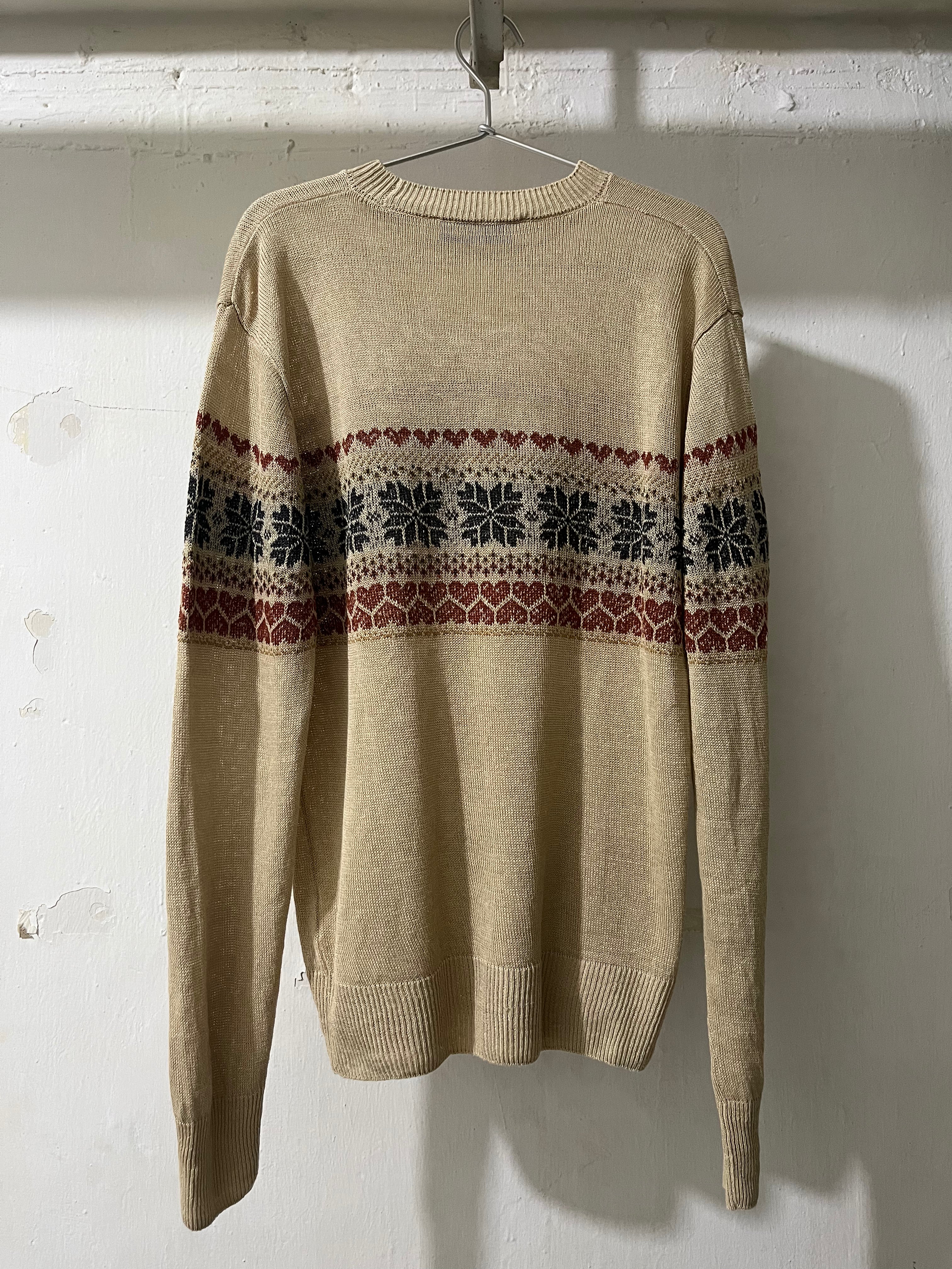 SS24 OUR LEGACY BASE ROUNDNECK SNOW FAIRISLE HEMP