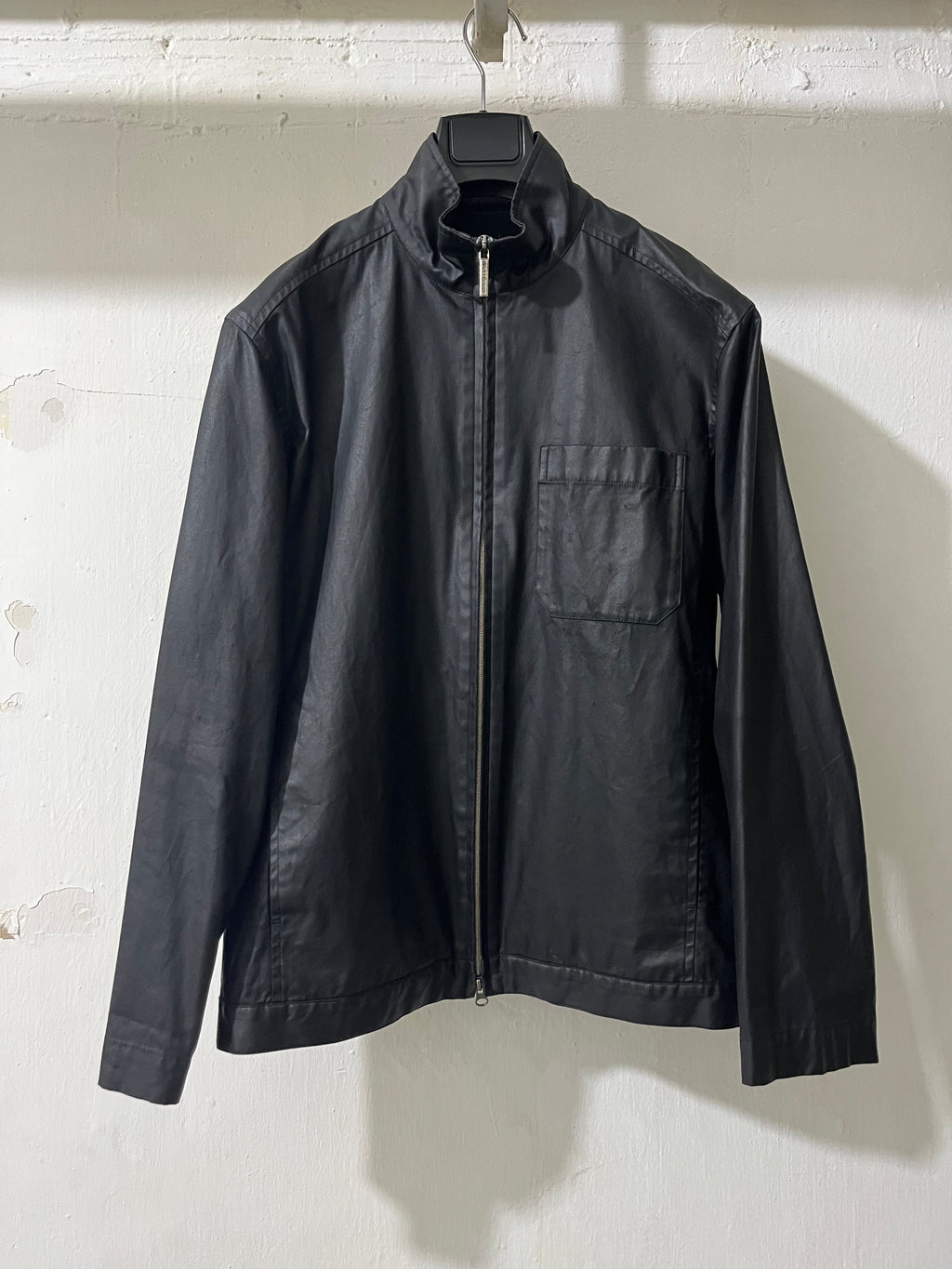 LATE 90S / EARLY 2000S RYKIEL HOMME COTTON ZIPPED SHIRT JACKET