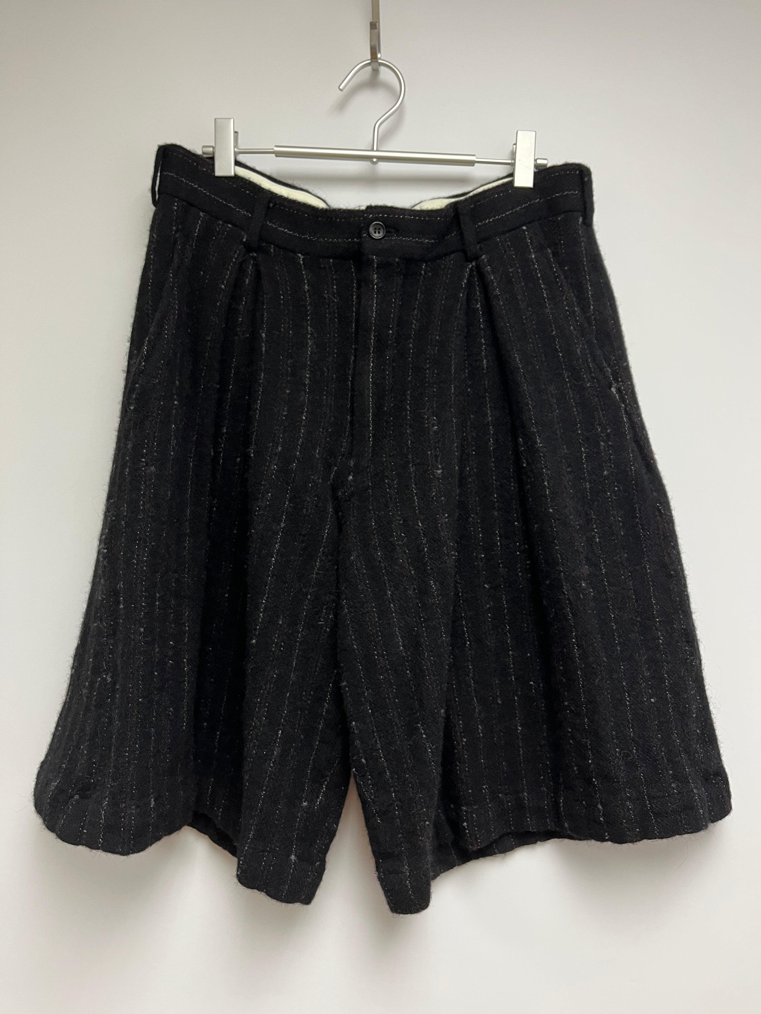 COMME des GARÇONS HOMME PLUS STRIPED WOOL SHORTS