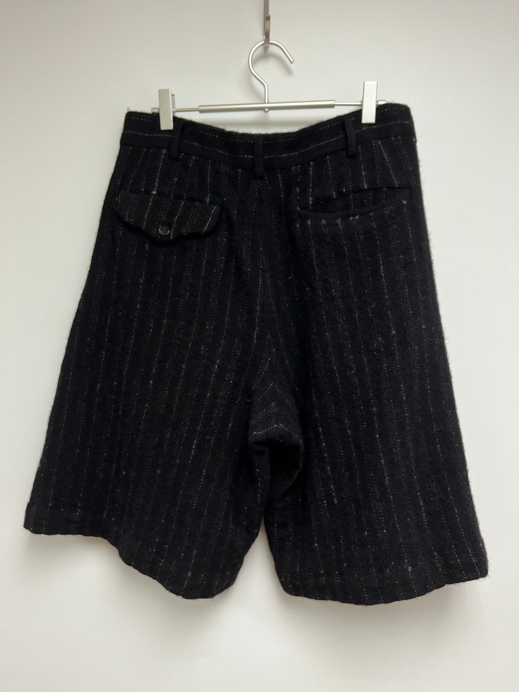 COMME des GARÇONS HOMME PLUS STRIPED WOOL SHORTS