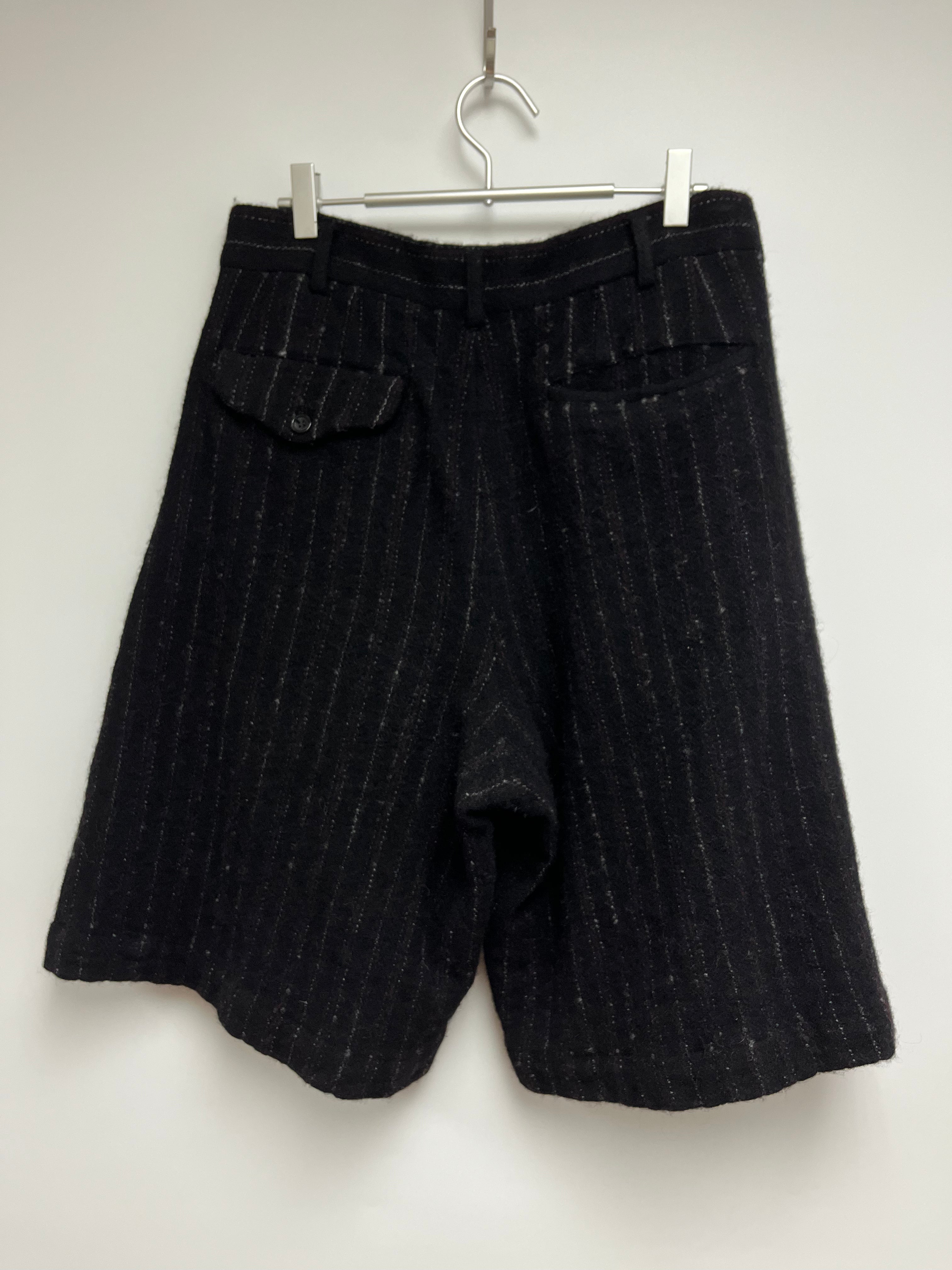 COMME des GARÇONS HOMME PLUS STRIPED WOOL SHORTS