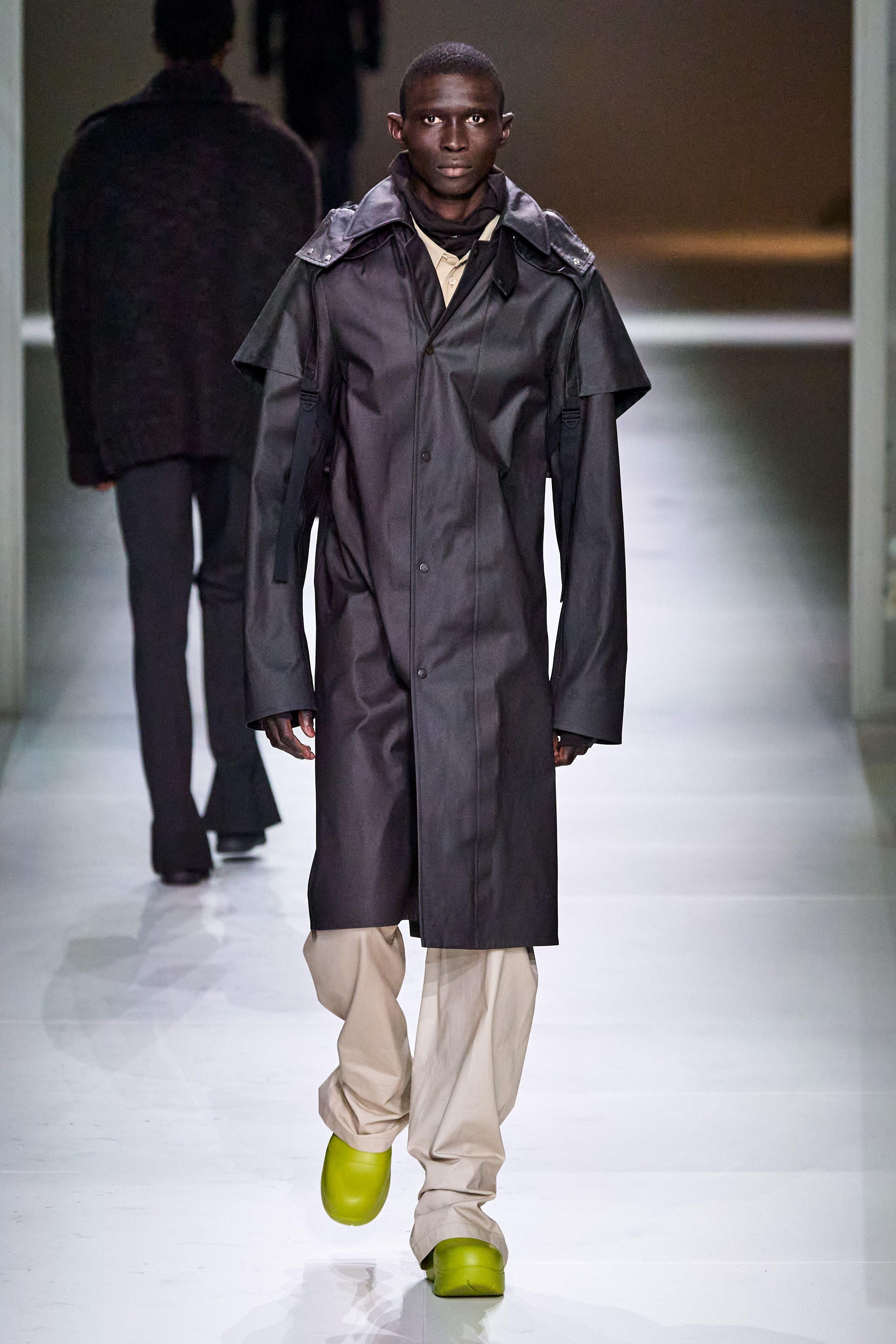 FW20 BOTTEGA VENETA BEIGE WIDE PANTS