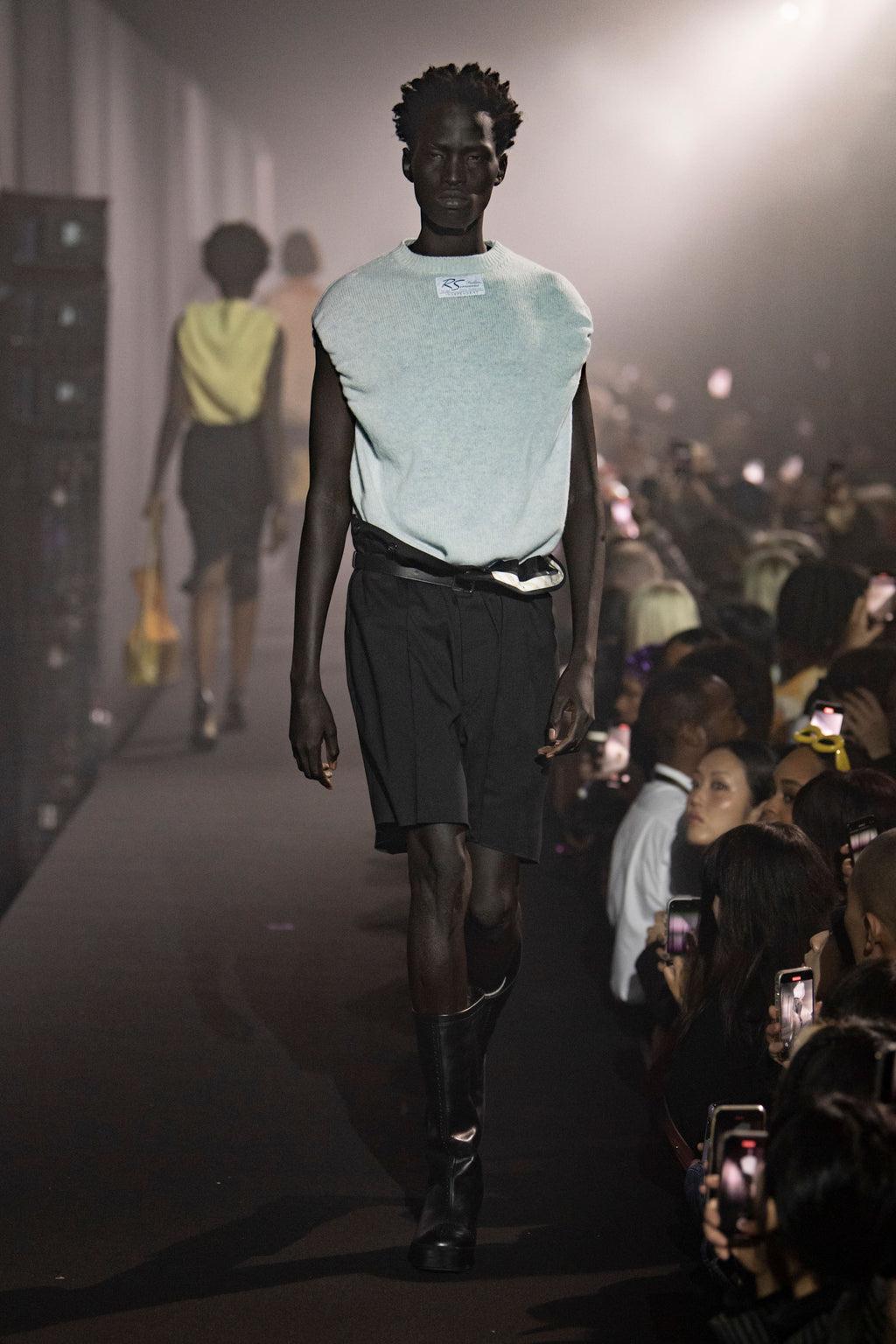 RAF SIMONS WOMEN'S SLEEVELESS FINE KNIT SWEATER